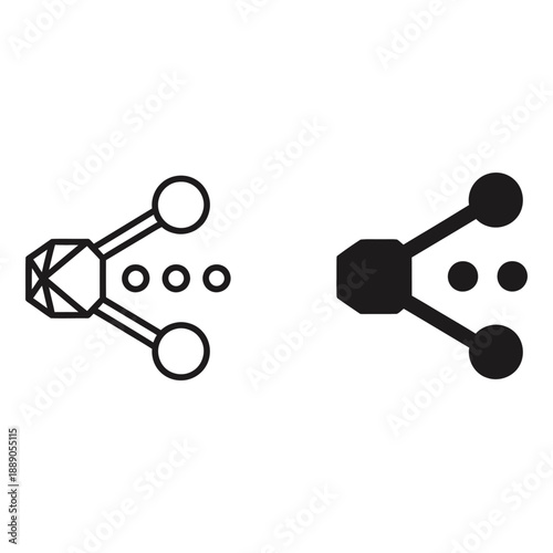 molecule structure chemistry science concept icons  chemical bond illustrations