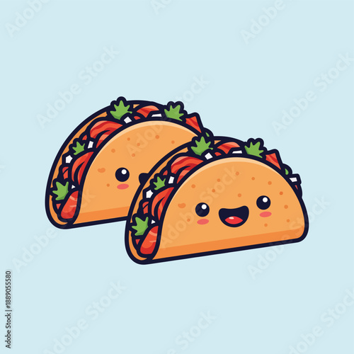 Smiling Tacos with Fresh Ingredients