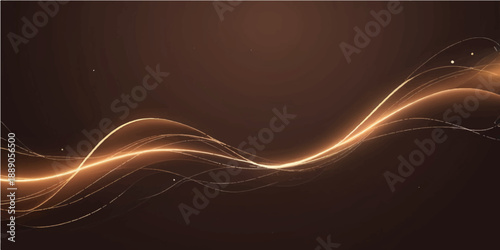 An abstract golden vector illustration featuring a shimmering background with elegant light patterns