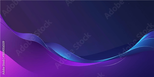 A futuristic blue abstract background featuring flowing waves and dark purple curves creates a dynamic motion texture with light energy patterns for a professional business wallpaper design