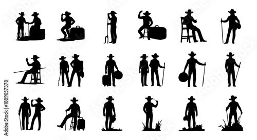 vector silhouettes of people