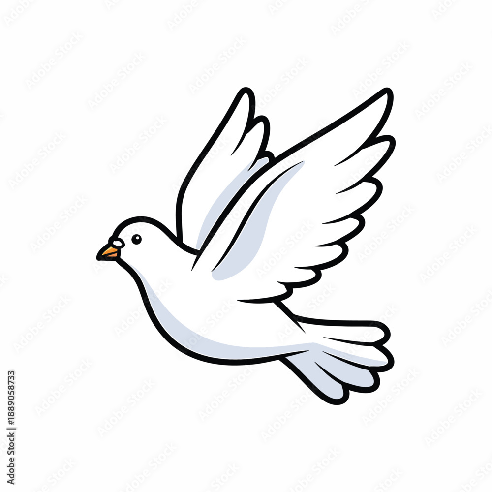 Obraz premium White Dove in Flight
