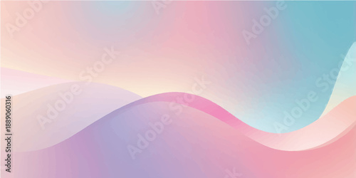 Abstract pink and colorful background featuring a fluid wave vector illustration with blue ocean curves and light textures for a summer motion wallpaper design