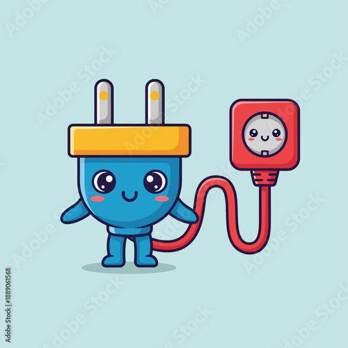Smiling Plug Character