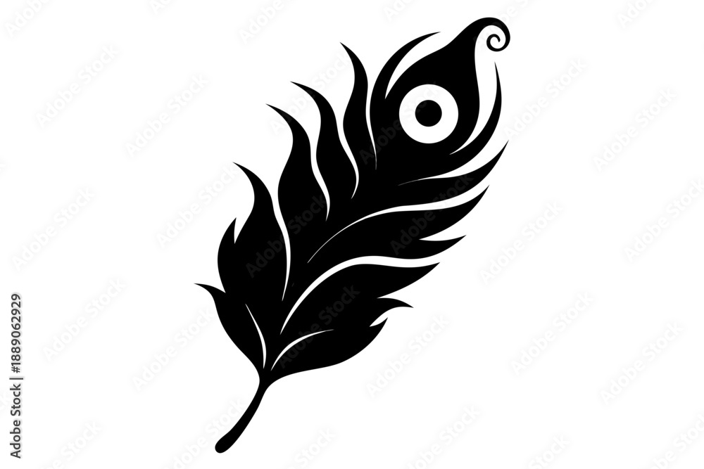 Obraz premium feather vector illustration, feather icon vector