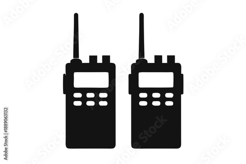 Walkie-talkie icon, Walkie-talkie silhouette vector