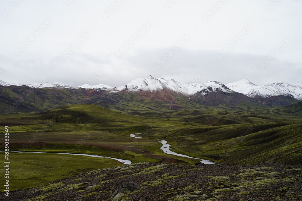Fototapeta premium Snowy mountains Iceland