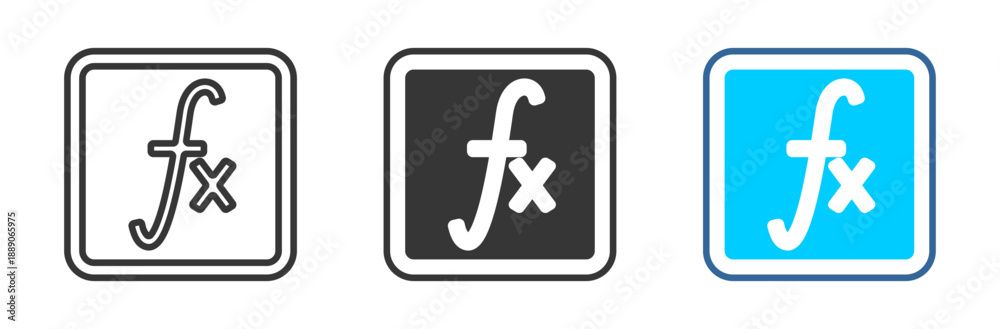 Obraz premium function icon set multiple style collection 