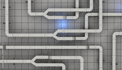 Фотография Building engineering, HVAC system layout