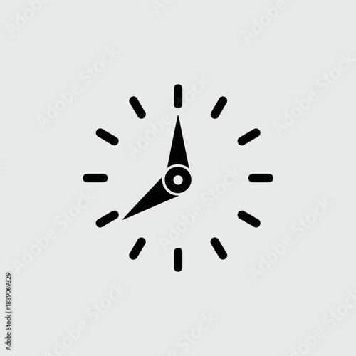 Modern clock with triangular hands - Great for creative branding.