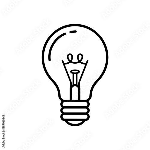Minimalist bulb icon with wireframe - Great for innovation themes.