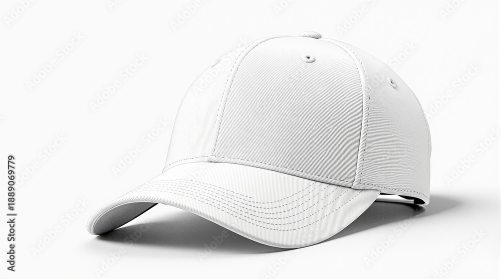 Fototapeta premium Blank white baseball cap mock up