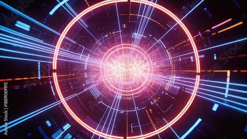 Futuristic digital technology vortex intense abstract background displaying future cyberspace power dynamic network tunnel visual experience