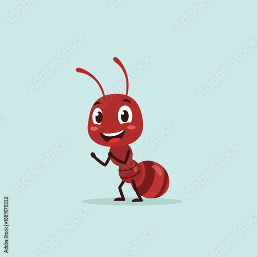 Happy Cartoon Ant Character