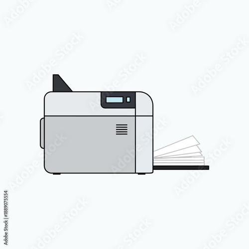 Office Printer with Printed Documents