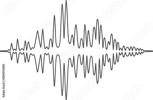 Sound Waveform Vector - Audio Signal Amplitude Modulation