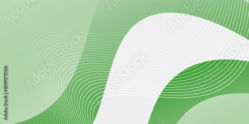 Abstract White and Green wave wide background texture, soft, header, modern gradient modern pattern