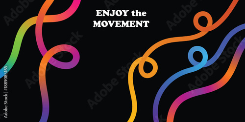 Abstract colorful line art background design.Color Gradient Lines Abstract Pattern. 3D Waves Shape Elements on White Background, Background with Wave Rainbow Ribbons.