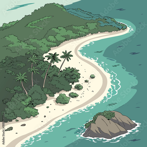 Tropical island oasis