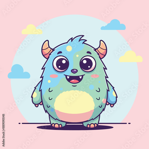 Cute Cartoon Monster Character