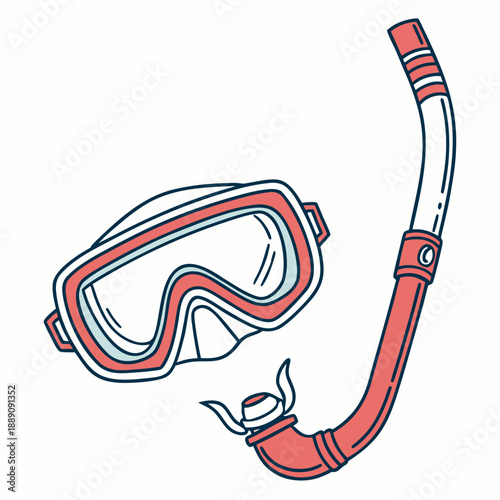 Snorkeling gear illustration