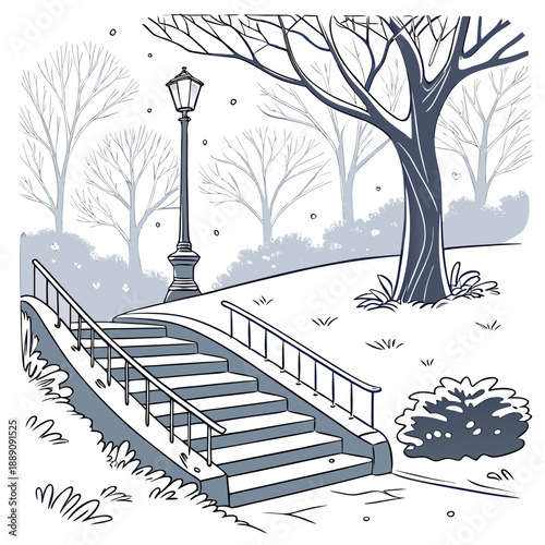 Winter park staircase