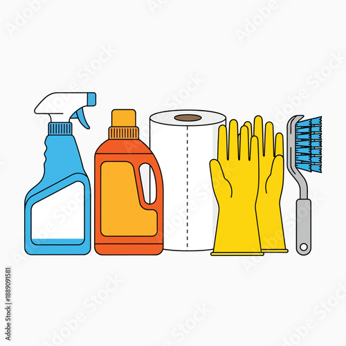 Cleaning Supplies and Protective Gear