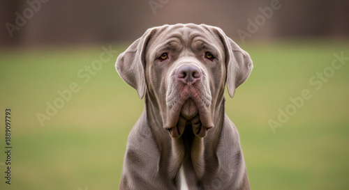 Wallpaper Mural Portrait senior brindle dog outdoors green grass Torontodigital.ca