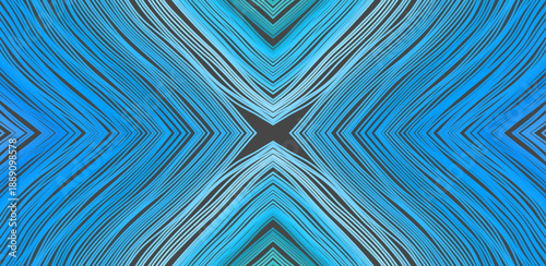 An ornament made of colored floss threads in the shape of an X. Geometric wallpaper. Strips. Illustration for brochure, poster, cover, card, presentation, flyer or banner.