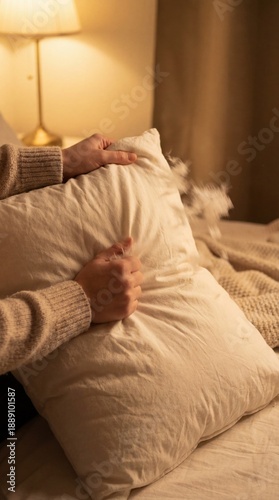 Soft hands gently cradle a ...