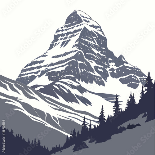 Majestic snow-capped mountain