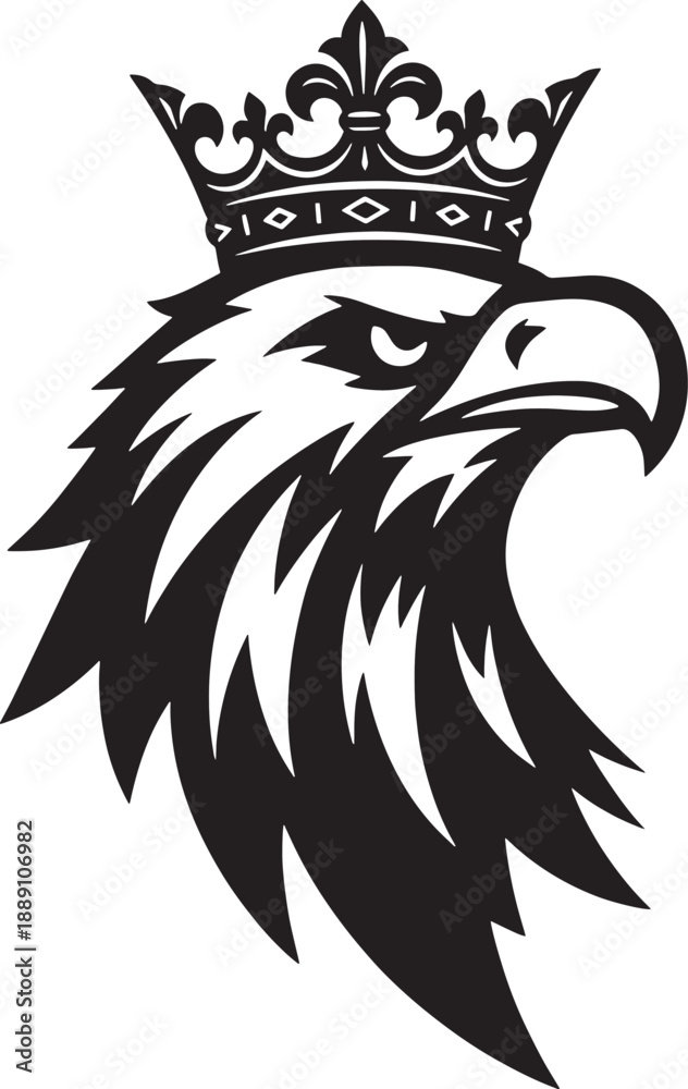Obraz premium Eagle Head with Crown