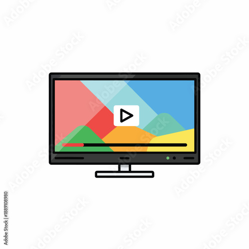 TV Screen with Play Button