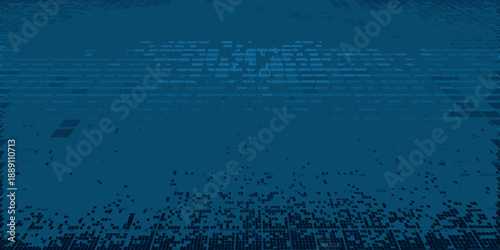 Abstract blue background with a pixelated digital aesthetic