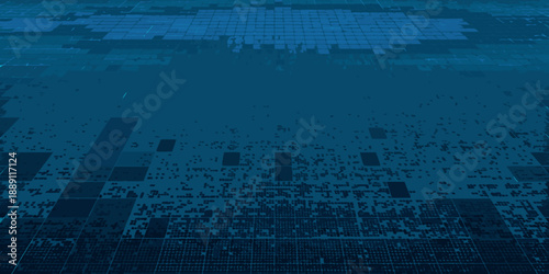 Abstract digital background with a grid and blocky patterns