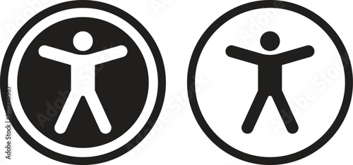 Universal accessibility sign, icon. Vector illustration.