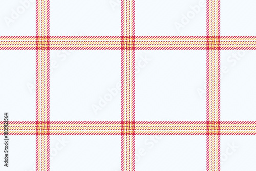 Classic plaid pattern with red and beige lines on light backdrop. Versatile for backgrounds, textiles, and designs needing traditional texture. Creates visual warmth and depth.