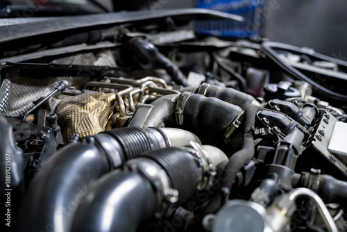 Konstfotografi Twin Turbo Engine
