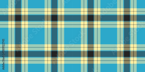 Madras texture seamless vector, open fabric textile check. Service plaid pattern tartan background in cyan and pastel colors.