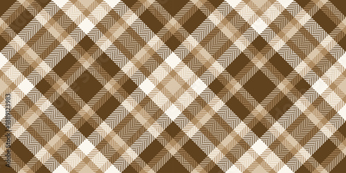 Scratch vector background seamless, quilted tartan plaid textile. Website texture fabric check pattern in orange and light colors.
