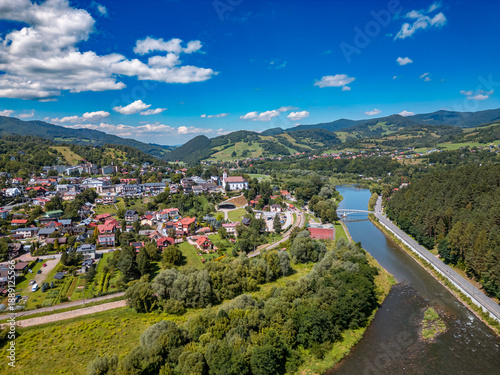 Piwniczna Zdrój z lotu ptaka