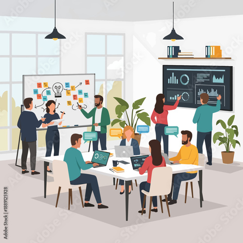 Team Collaboration in Modern Office