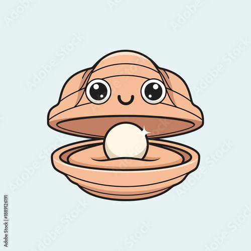 Smiling Clamshell with Pearl