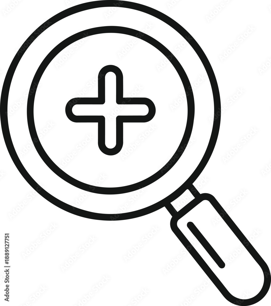 Fototapeta premium Zoom In Search Line Icon