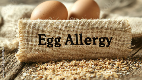 "Egg Allergy" text printed ...