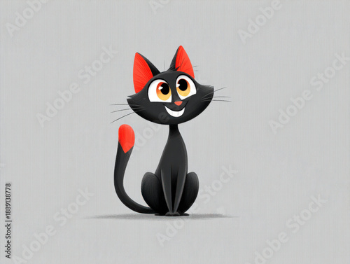 Evil cat cartoon character