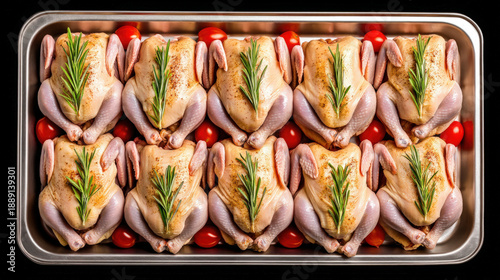 Fourteen whole raw chickens...