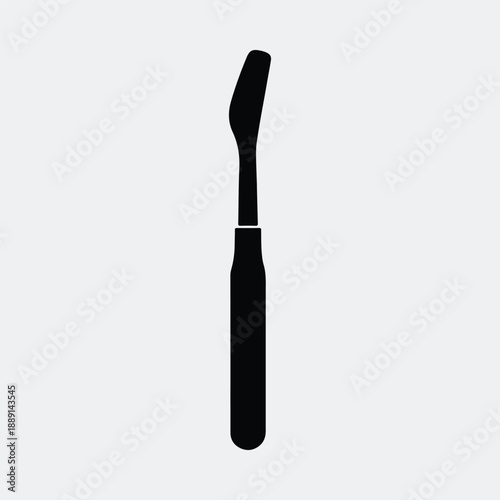 Minimalist kitchen spatula baking tool cooking icon silhouette vector illustration