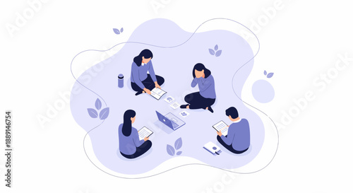 Dynamic team collaboration fosters an environment of Sustainable Focus & Healthy Work Performance, driving productivity and innovative solutions in a modern work setting for success