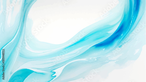Vector An ethereal, watercolor-like abstract artwork. Soft gradients of cerulean blue and turquoise blend and swirl, suggesting a sense of fluidity and calm.